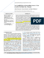 Impact of Odor From A Landfill Site On Surrounding Areas: A Case Study in Ho Chi Minh City, Vietnam