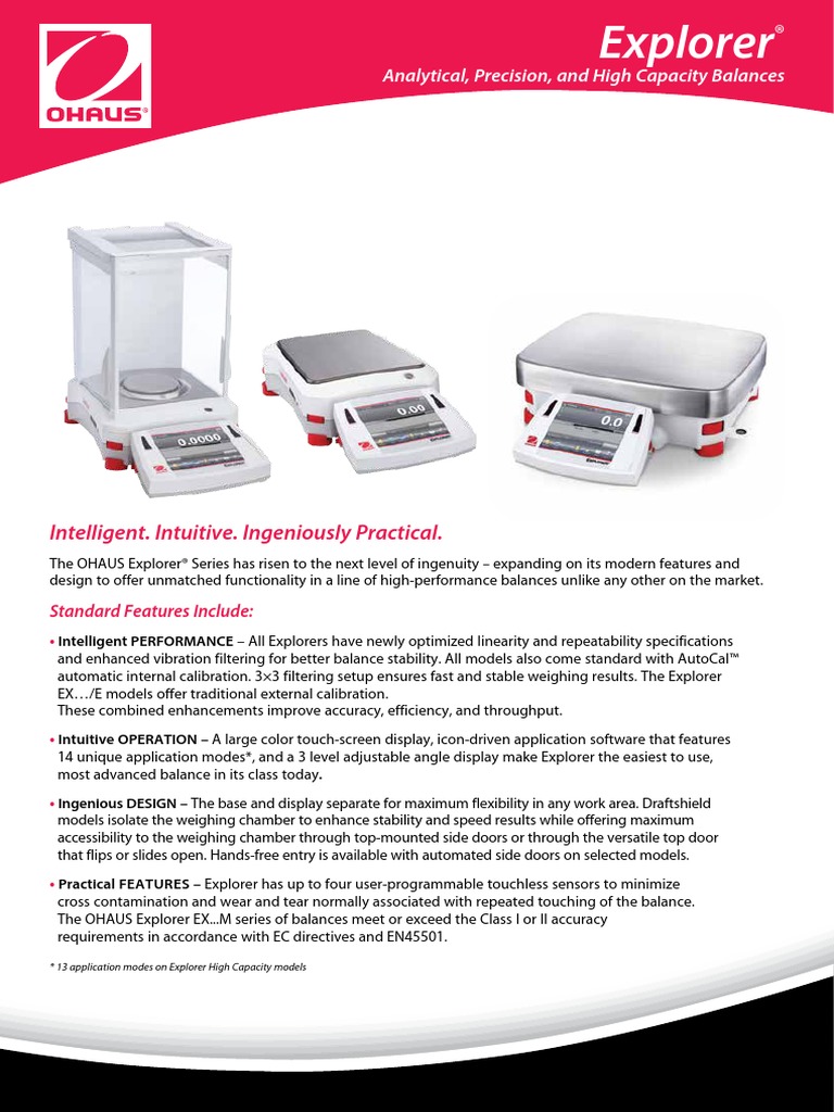 Ohaus Lab Analytical Precission Balance PDF Weighing Scale Weight