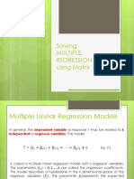 Solving Multiple Regression Using Matrix
