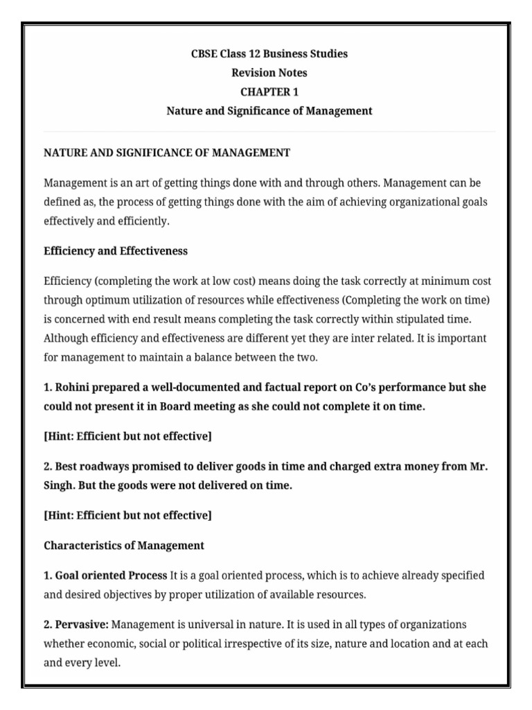 Business Studies All in One PDF Employment Creativity