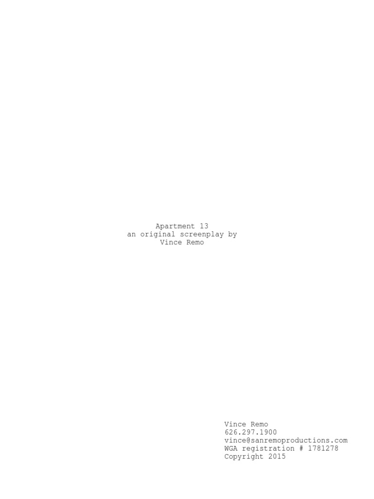 Apartment 13 | PDF