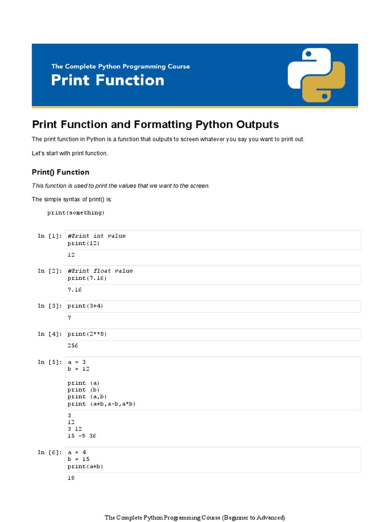 7.1 Print Function PDF PDF Parameter Programming