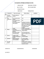 Checklist For Inspection of Bridges by Bridge Line Units