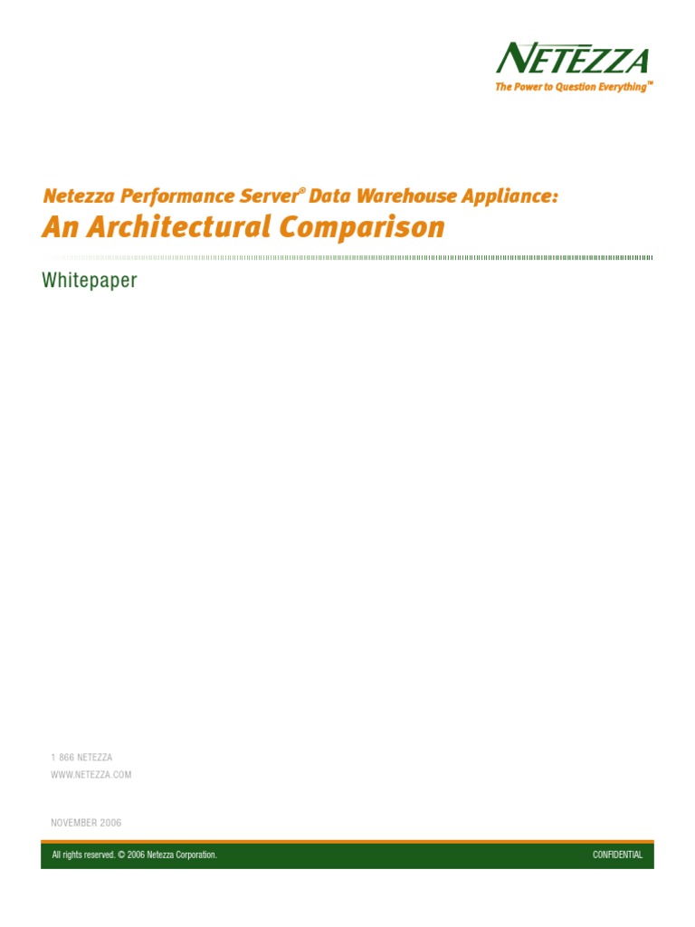 Netezza Performance Server Architecture Analysis | PDF