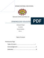 Criminology Education Research