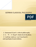 Presentation. German Classical Philosophy.