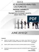 Ca 2.6 Lecture # 9 Management of Strategic Capability