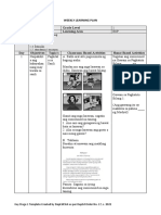 Weekly Learning Plan Grade Level Week Learning Area Melc S: Quarter