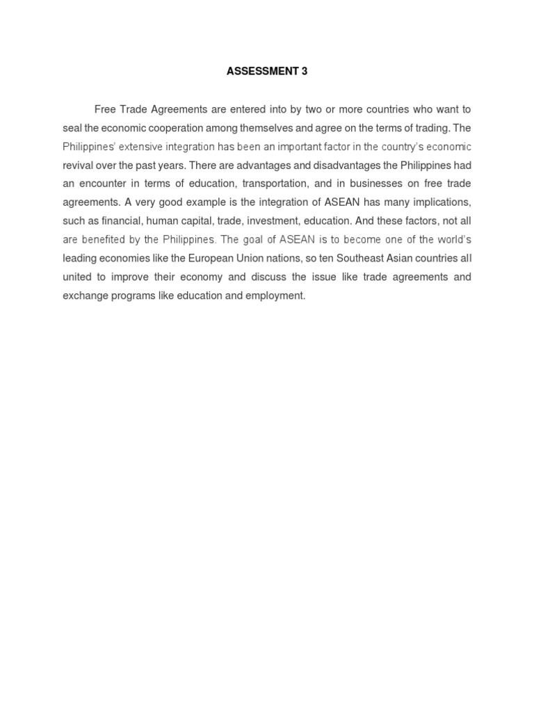 Impact of Free Trade on Philippines Economy | PDF