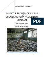 Impactul radiațiilor asupra organismului în accidentele nucleare