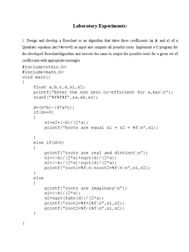 Programs C Programming Engineering Notes | PDF | Matrix (Mathematics ...