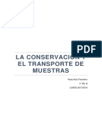 La Conservación y Transporte de Muestras