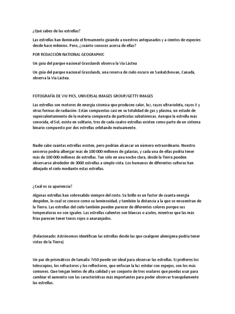 Evolución y tipos de estrellas | PDF | Estrellas | Supernova