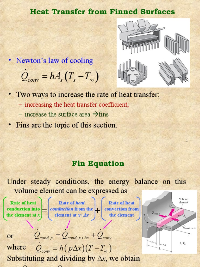 Q Hatt: Heat Transfer From Finned Surfaces | PDF | Heat Transfer ...
