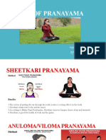 Types of Pranayama - Sheetkari, Anuloma Viloma, Bhramari & Bhastrika
