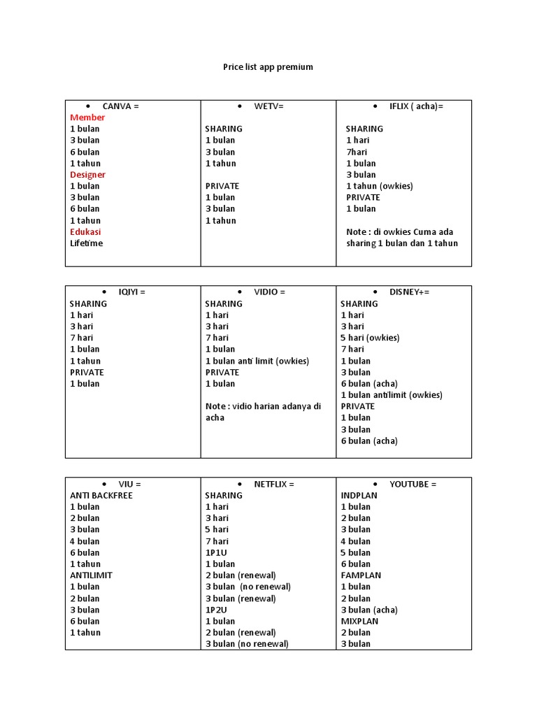price-list-app-premium-pdf