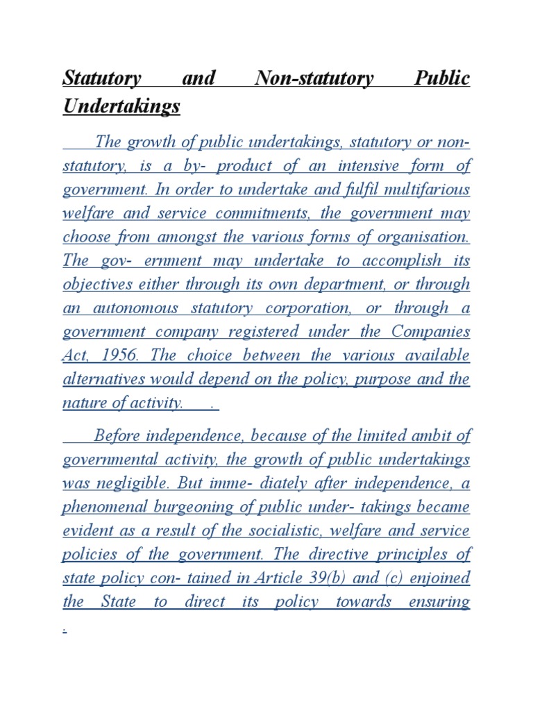 Statutory and Non PDF Corporations Employment