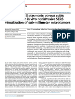 Near-Infrared II Plasmonic Porous Cubic Nanoshells For in Vivo Noninvasive SERS Visualization of Sub-Millimeter Microtumors