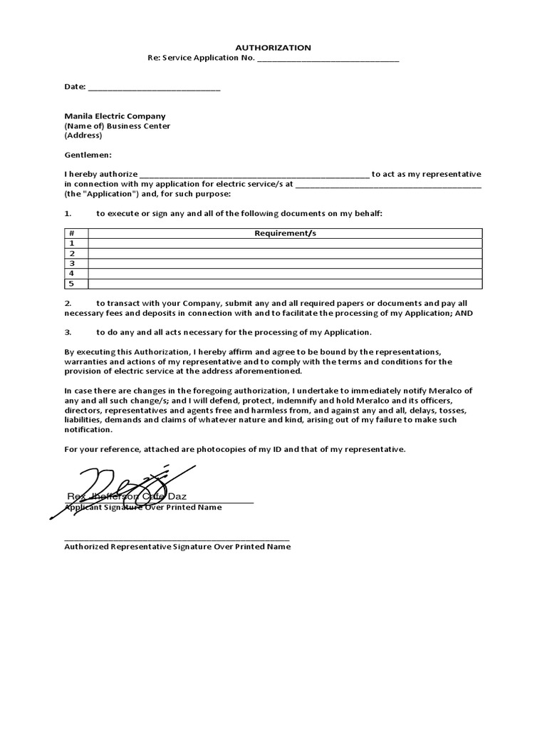 Meralco Form (4) (2) PDF Privacy Information