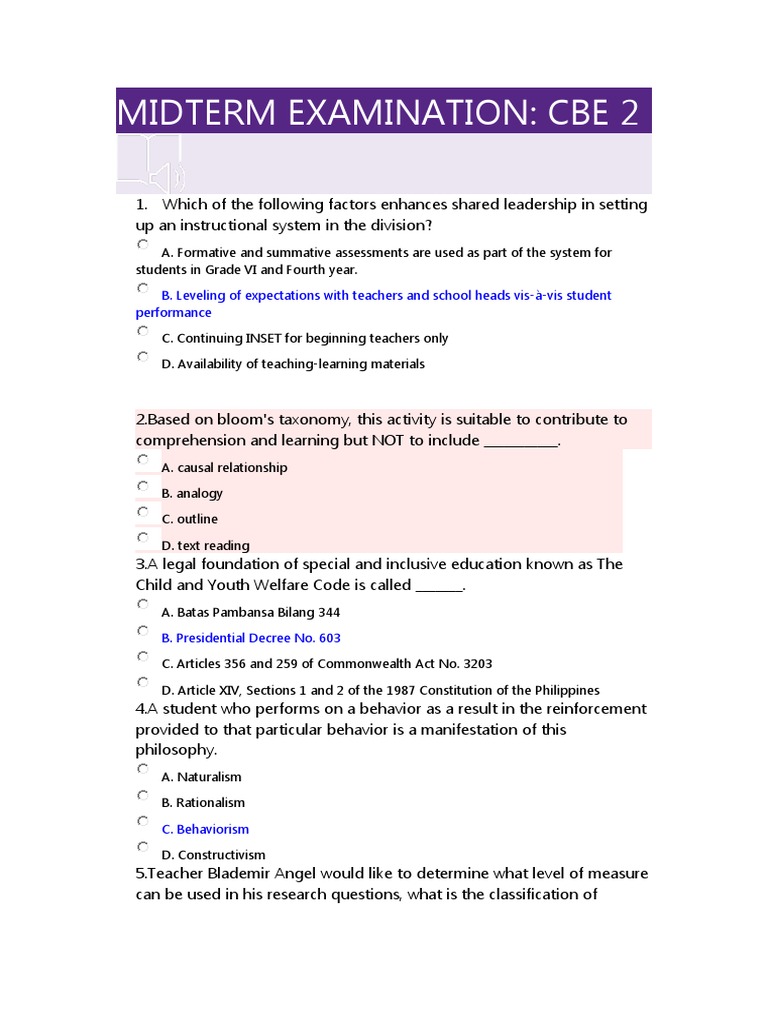 Profed Exam Pdf Critical Thinking Teaching Method