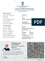 Certificate for COVID-19 Vaccination in India