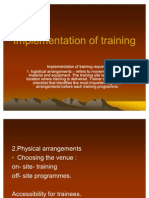Implementation of Training