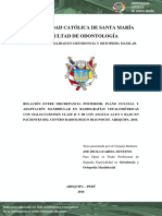 Universidad Católica de Santa María Facultad de Odontología: Tesis Presentada Por El Cirujano Dentista