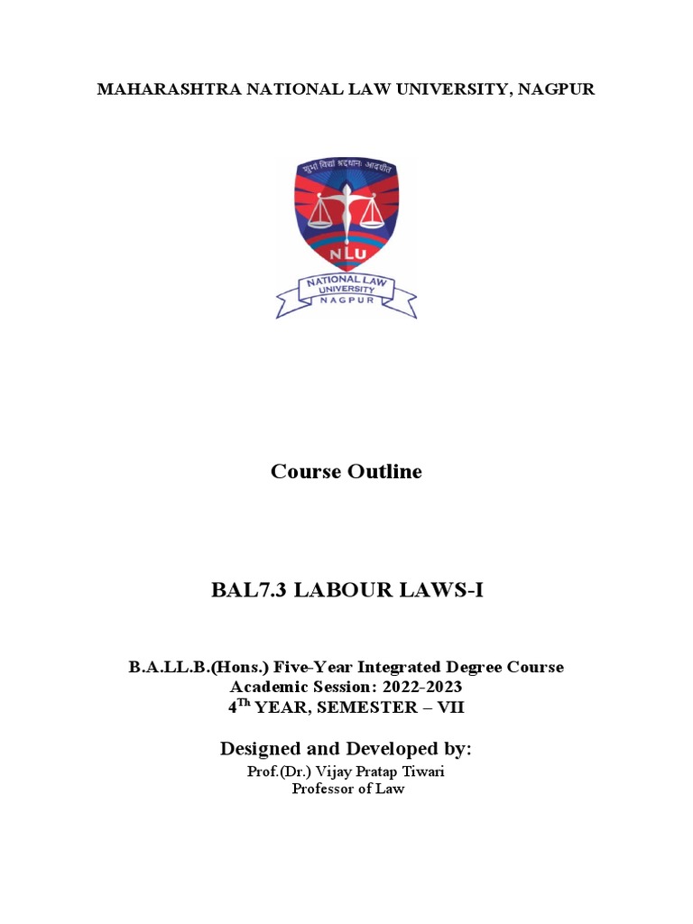 Understanding Labour Laws An Overview Of The Course On Labour Laws I