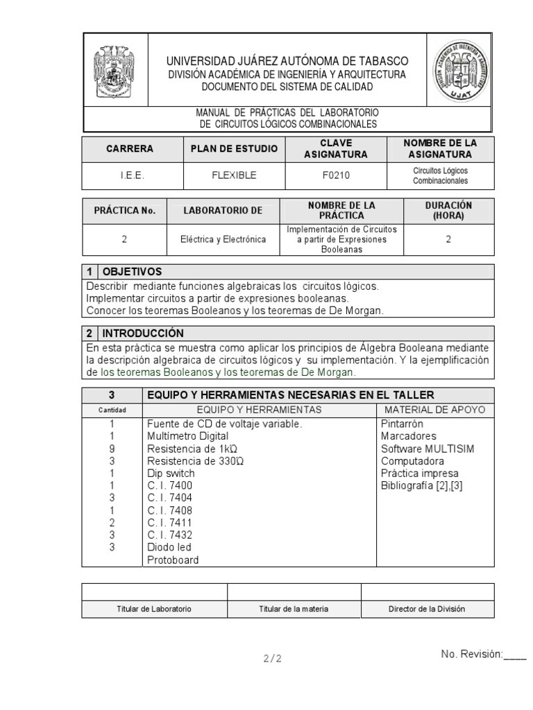 02 implementacion de circuitos a partir de expresiones booleanas pdf