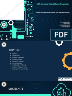 MCA IV Semester Project 1 Review Presentation: Movie Recommendation System Using Machine Learning