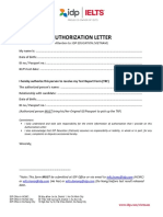 IDP Authorization Letter Form