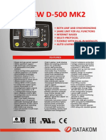 Genset Controller DATAKOM-D500 MK2 DATA Sheet