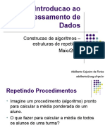 Introdução ao processamento de dados e estruturas de repetição