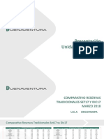 Comparativo de reservas de Orcopampa en setiembre 2017 y diciembre 2017