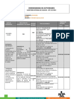 Cronograma de Actividades: Auditoría Interna de Calidad - NTC Iso 9001