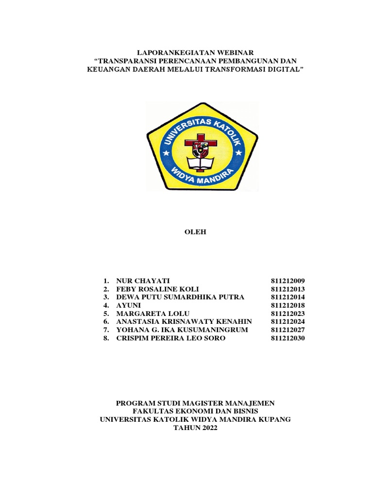 Laporan Kegiatan Webinar Manajemen Keuangan Daerah Pdf
