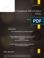 Overall Equipment Effectiveness (OEE) : Pertemuan - 7