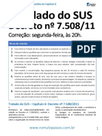 Questões do Tratado do SUS sobre o Decreto no 7.508/2011