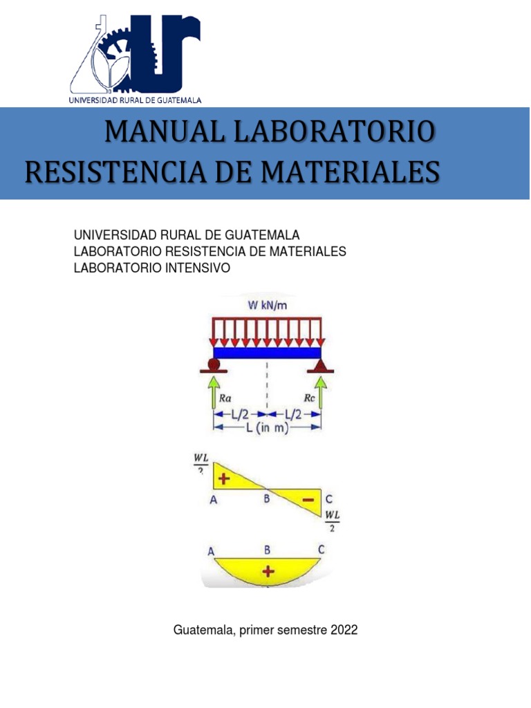 Manual de Laboratorio de Resistencia de Materiales | PDF | Viga ...