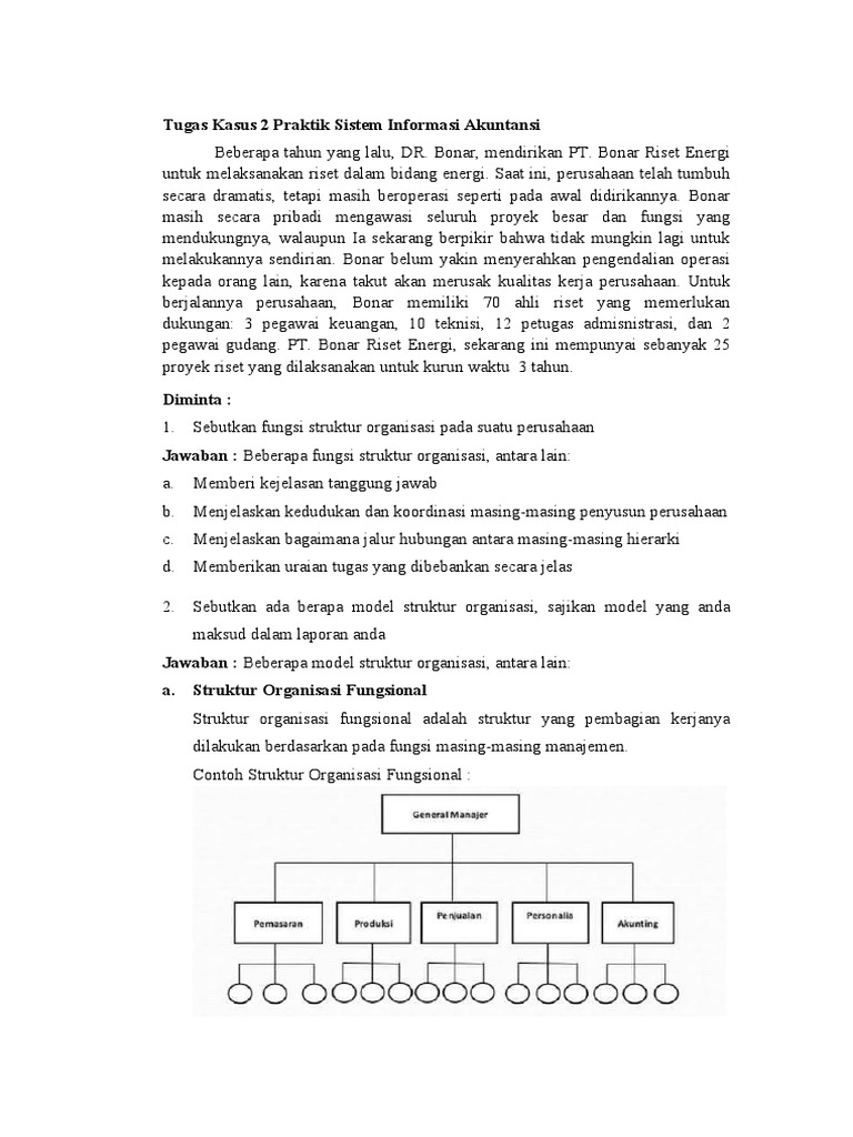 Struktur Organisasi PT Bonar Riset | PDF