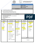 Computer U1 L4 Lesson Plan Grade 1