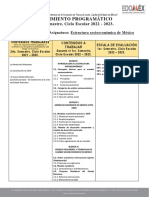 Estructuras Seguimiento Programatico - 1er. Semestre - C.E. 22-23