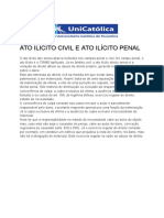 ATO ILÍCITO CIVIL E ATO ILÍCITO PENAL - Documentos Google