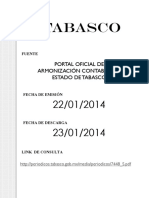 Tabasco: Portal Oficial de Armonización Contable Del Estado de Tabasco