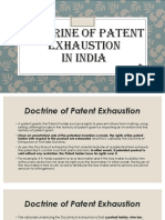 Doctrine of Patent Exhaustion IPR