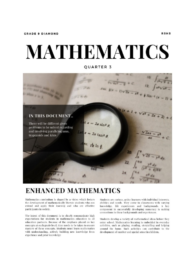 Solving Problems Involving Parallelograms, Trapezoids, Kites, and Their