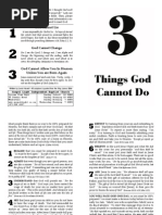 3 Things God Cannot Do