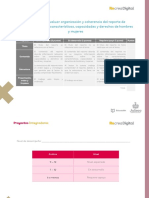 Rúbrica - Organización y Coherencia - Reporte de Investigación de Las Características, Capacidades y Derechos de Hombres y Mujeres