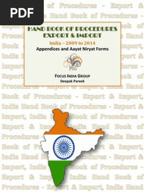 Hand Book Of Procedures Export Import Appendices And yat Niryat Forms