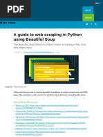 A Guide To Web Scraping in Python Using Beautiful Soup